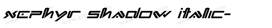 Xephyr Shadow Italic字体转换